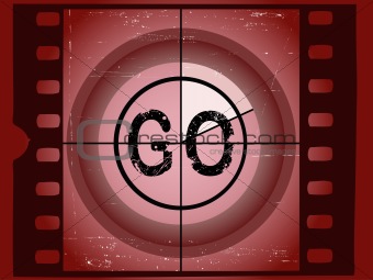 Old Red Scratched Film Countdown - Go