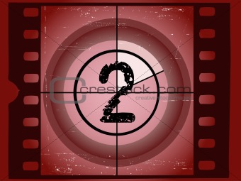 Old Red Scratched Film Countdown - At 2
