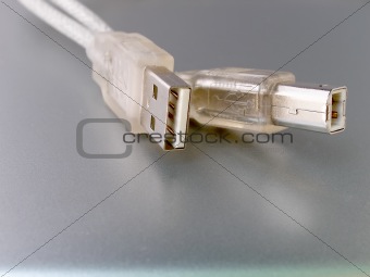 Close up of USB computer cord