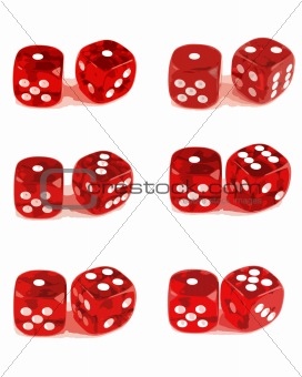 2 Dice - Showing All Numbers (1 of 3)