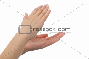 woman hands clapping