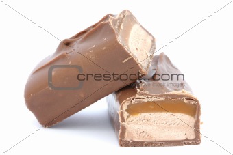 Chocolate covered caramel bar