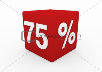 3d red sale cube 75