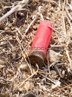 shotgun cartridge on ground 