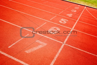 finish line of running track