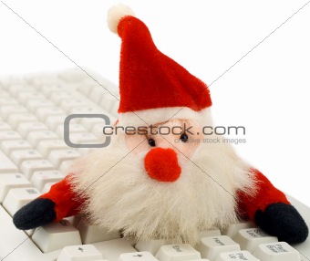 Santa hat and keyboard