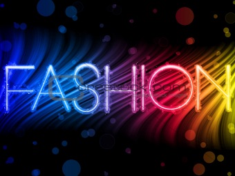 Fashion Abstract Colorful Waves on Black Background