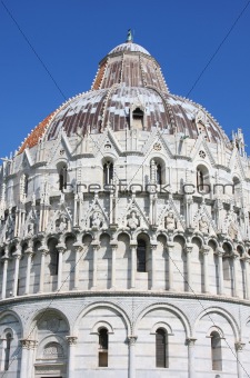 Baptistry of St. John in Pisa, Italy 