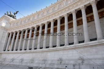 details of large column, Vittorio Emanuele, Rome, Italy
