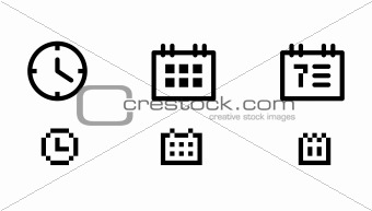Time and date icons
