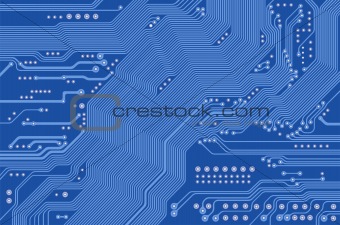 printed circuit - motherboard - vector