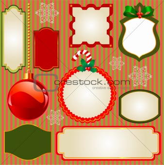 Set of Christmas vector frames