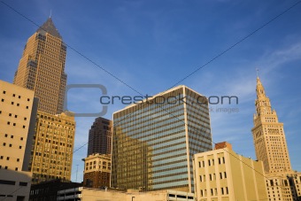 Late afternoon in downtown Cleveland