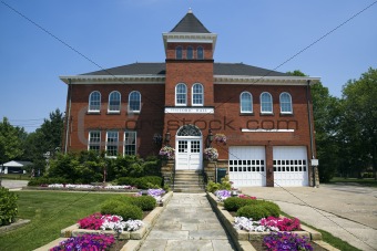 Historic Hall and Fire Station in Independence