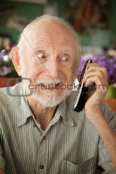 Senior man on telephone