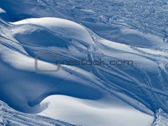 Powder snow and ski trails