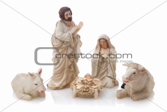 Ceramic nativity scene 