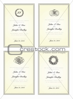 Vector Frame with Ornaments Set