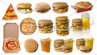 Assortment of fast food 