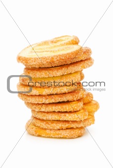 Tasty cookies isolated on the white