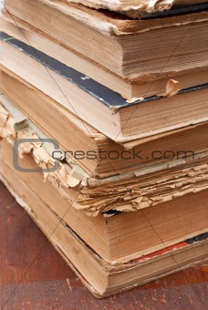 Pile of old books 