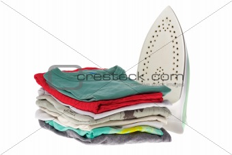 Iron and stack clothes