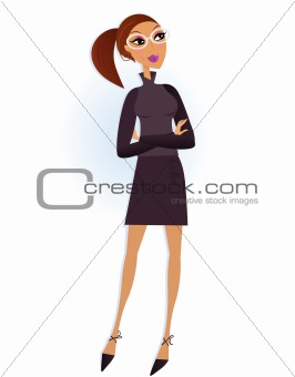 Professional Businesswoman isolated on white background