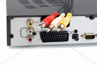 Input jacks with video audio cable