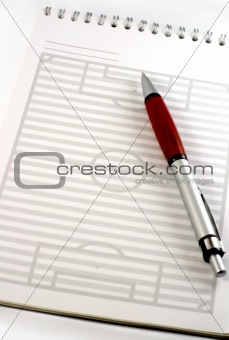 pen and notepad