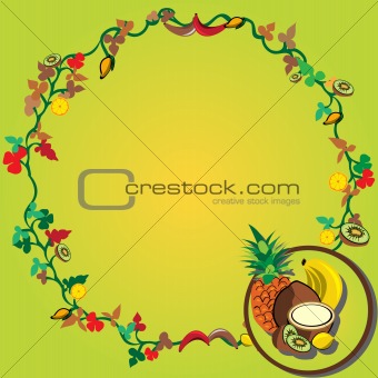 Tropic fruit wreath