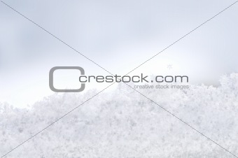 A window covered with snowflakes