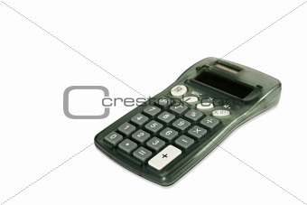 Calculator on white diagonal