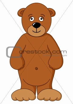 Teddy-bear brown isolated