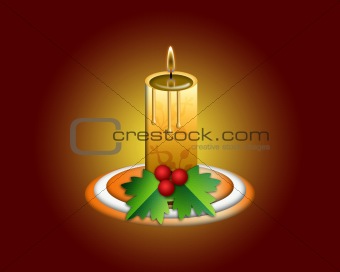 Illustration of a Christmas candle