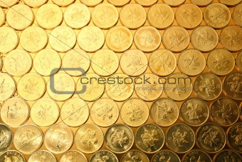 coins background, of Hong Kong currency $0.5 coins