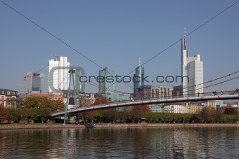 Bridge over the Main river in Frankfurt, Germany
