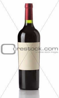 Wine bottle isolated