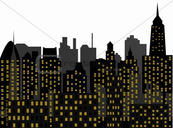 metropolis of recent time - vector