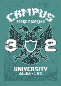 campus eagle t-shirt design