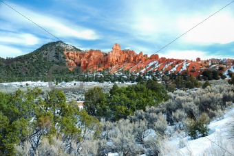 Bryce Canyon National Park with snow