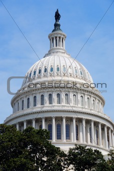 Capitol Hill Building dome closeup, Washington DC
