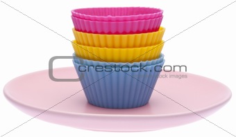 Cupcake Wrappers on a Plate