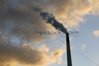 Smoke from a chimney 