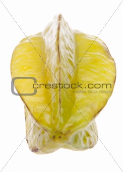 Carambola Starfruit Isolated on White