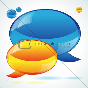 Speech bubbles vector background