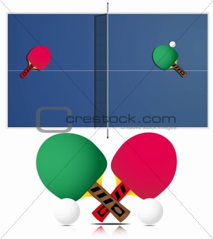 Ping Pong Table and rackets