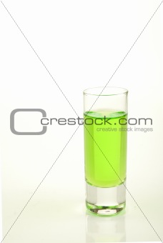 Green shot of absinth