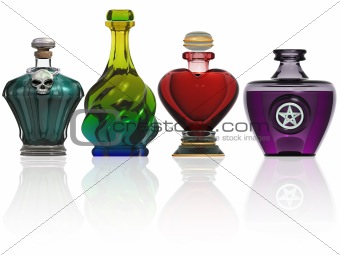Collection of potion bottles