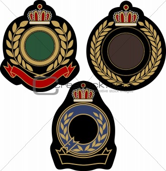 classic royal emblem badge shield