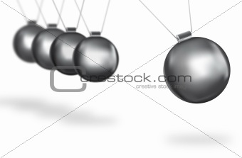 silver balls swinging concept